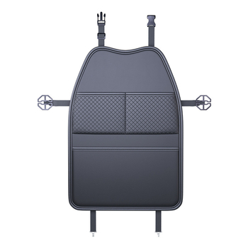 Универсална подложка за облегалката на автомобилното седло с джоб за съхранение и антиударна защита — PU материал, пълнеж: плат + възстановяваща пяна