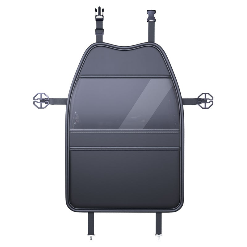 Универсална подложка за облегалката на автомобилното седло с джоб за съхранение и антиударна защита — PU материал, пълнеж: плат + възстановяваща пяна