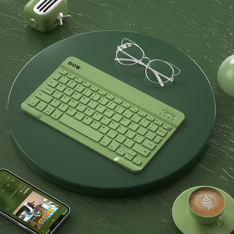 Επαναφορτιζόμενο ασύρματο Bluetooth πληκτρολόγιο με καθολική συμβατότητα, έως 87 πλήκτρα, ABS σώμα, χωρίς φωτισμό.