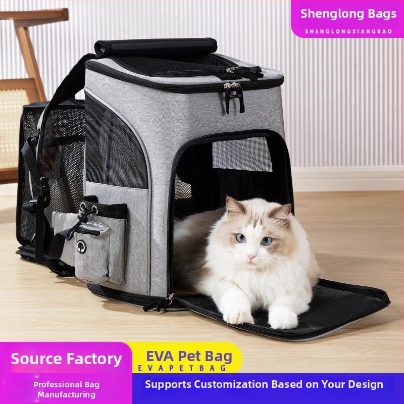 Rucsac EVA pentru animale de companie, extensibil, capacitate 10–20, pentru câini și pisici, portabil și pliabil, design respirabil, brand Saint Long