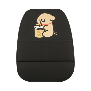 Задна облегалка за автомобил - антиударна подложка с картинка на кученце, PU материал, пълнител от пяна, универсален стил, подходяща за всички сезони