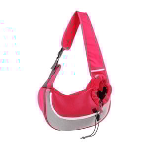 Hordozó hátizsák háziállatok számára, crossbody dizájn, lélegző háló panel, PU anyag, nagy kapacitás