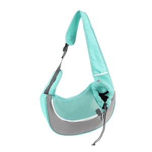 Hordozó hátizsák háziállatok számára, crossbody dizájn, lélegző háló panel, PU anyag, nagy kapacitás