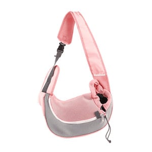 Hordozó hátizsák háziállatok számára, crossbody dizájn, lélegző háló panel, PU anyag, nagy kapacitás