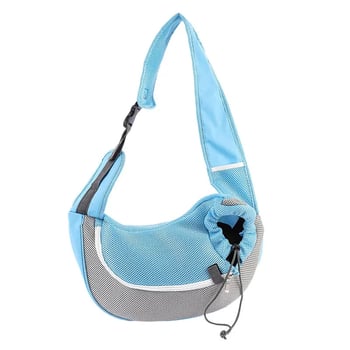 Hordozó hátizsák háziállatok számára, crossbody dizájn, lélegző háló panel, PU anyag, nagy kapacitás