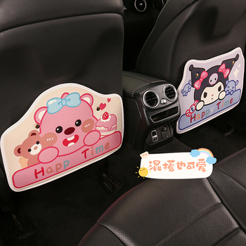 Подпора за гръб на автомобилна седалка с карикатурен дизайн, PU материал, пяна пълнеж, за всички сезони