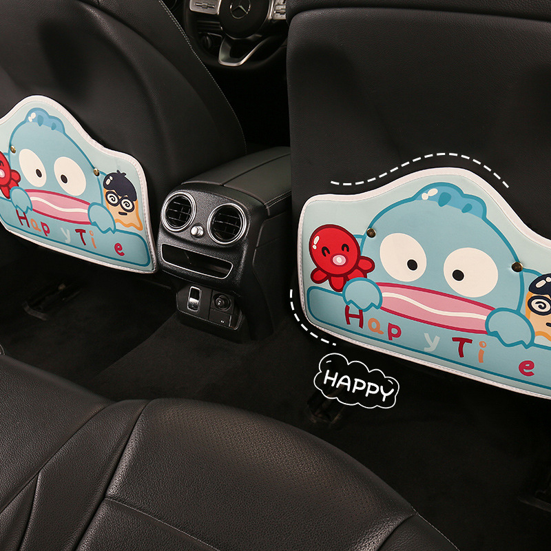 Подпора за гръб на автомобилна седалка с карикатурен дизайн, PU материал, пяна пълнеж, за всички сезони