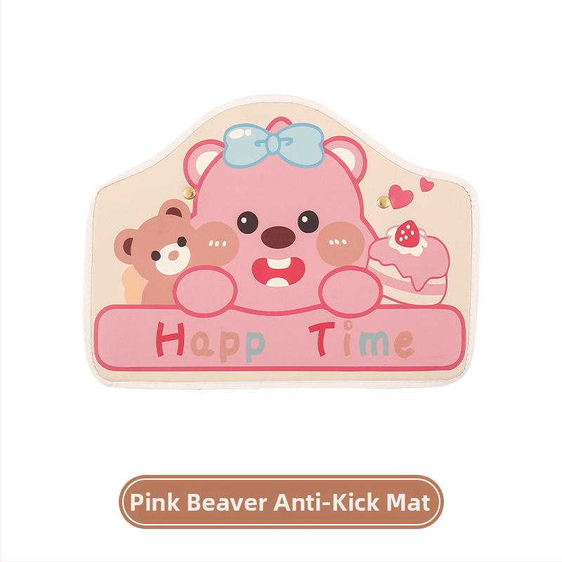 Подпора за гръб на автомобилна седалка с карикатурен дизайн, PU материал, пяна пълнеж, за всички сезони