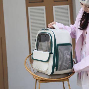 Σακίδιο μεταφοράς γάτας με σχέδιο διαστημικής κάψουλας, αναδιπλούμενο και διαπνέον, Υλικό PVC Oxford, Χωρητικότητα 6,5 kg, Τσάντα για κατοικίδια