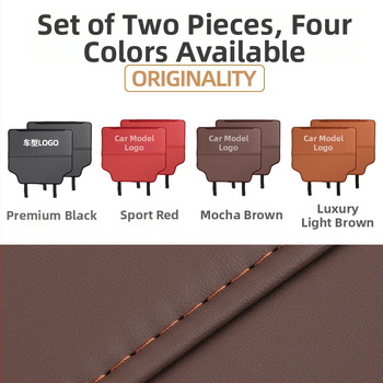 Mingshang кожен протектор за облегалката на задната седалка — анти-удар и анти-износване, универсален за всички сезони, пълнител от гъба, модел с автомобилен логотип