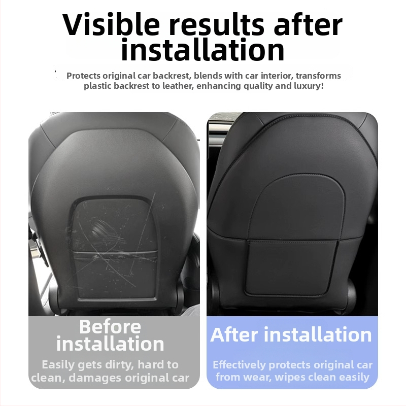 Spring Willow кожена анти-kick подложка за предните седалки на Tesla Model 3/Y (нова версия) – всесезонно обновяване на интериора