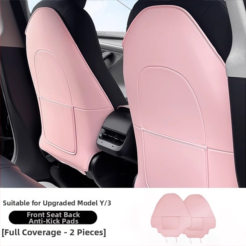 Spring Willow кожена анти-kick подложка за предните седалки на Tesla Model 3/Y (нова версия) – всесезонно обновяване на интериора