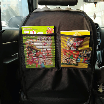 Protector din piele pentru spatele scaunului auto, cu buzunar de depozitare suspendat, potrivire universală, personalizabil