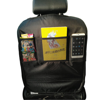 Protector din piele pentru spatele scaunului auto, cu buzunar de depozitare suspendat, potrivire universală, personalizabil