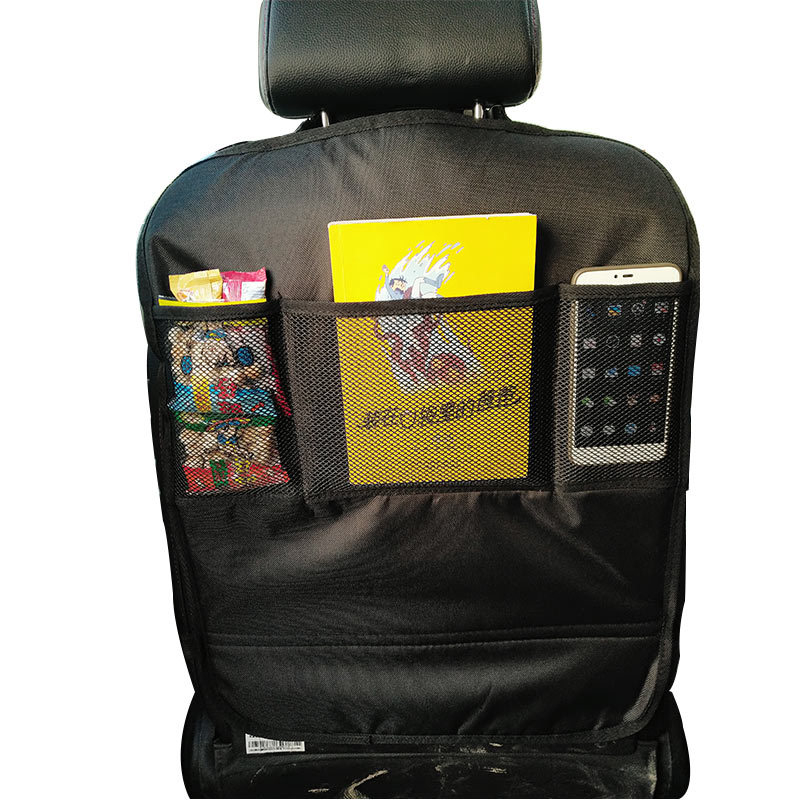 Protector din piele pentru spatele scaunului auto, cu buzunar de depozitare suspendat, potrivire universală, personalizabil