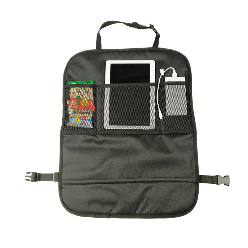 Protector din piele pentru spatele scaunului auto, cu buzunar de depozitare suspendat, potrivire universală, personalizabil