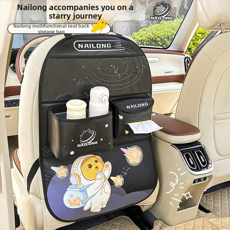 Organizator pentru spatele scaunului auto — suport de depozitare multifuncțional, din piele, pernă anti-șoc, posibilitate imprimare logo