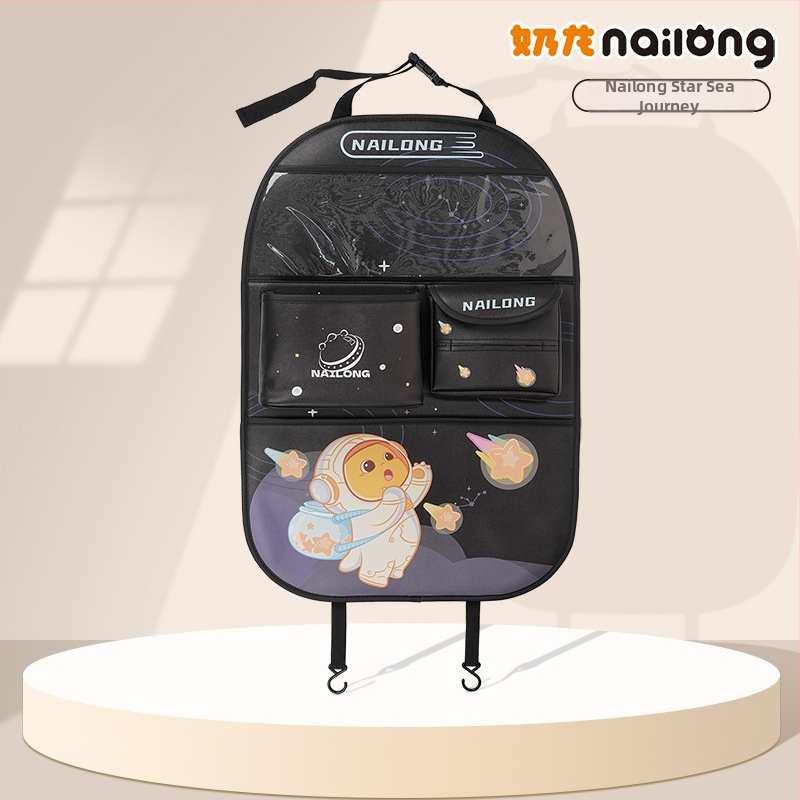 Organizator pentru spatele scaunului auto — suport de depozitare multifuncțional, din piele, pernă anti-șoc, posibilitate imprimare logo