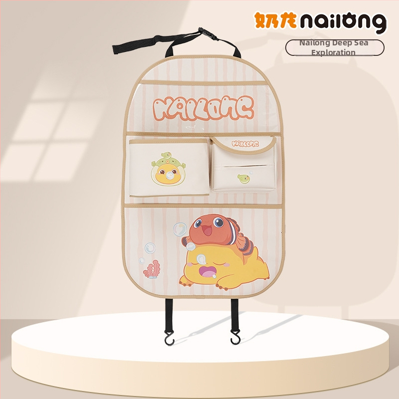 Organizator pentru spatele scaunului auto — suport de depozitare multifuncțional, din piele, pernă anti-șoc, posibilitate imprimare logo