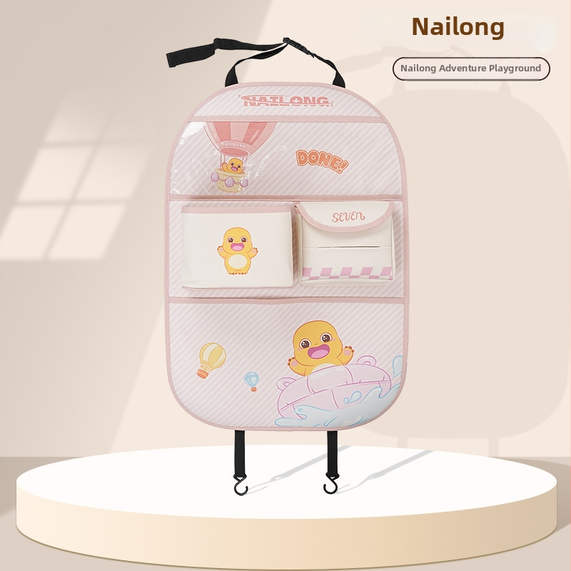 Organizator pentru spatele scaunului auto — suport de depozitare multifuncțional, din piele, pernă anti-șoc, posibilitate imprimare logo