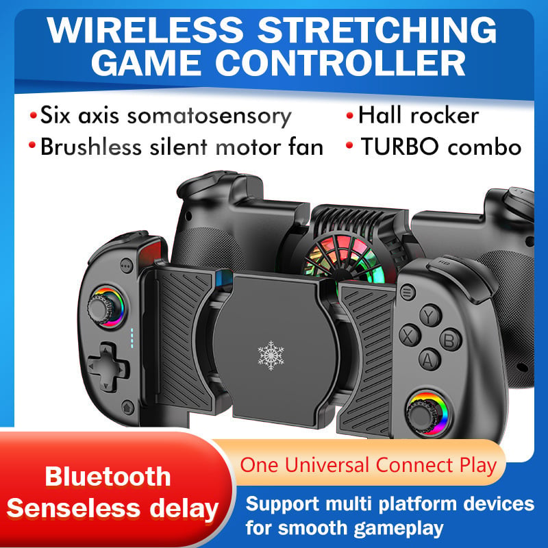 X5mini prijenosni gamepad s dvostrukim Hall senzorima, hlađenje, Bluetooth, USB-C i vibracija
