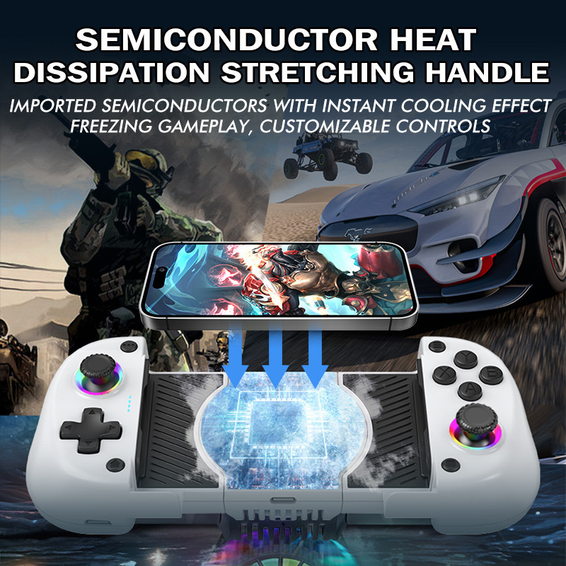 X5mini prijenosni gamepad s dvostrukim Hall senzorima, hlađenje, Bluetooth, USB-C i vibracija
