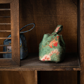 Θήκη αποθήκευσης σετ τσαγιού, φορητή υφασμάτινη θήκη για τσαγιού, πολυχρηστική, νέο κινέζικο στυλ