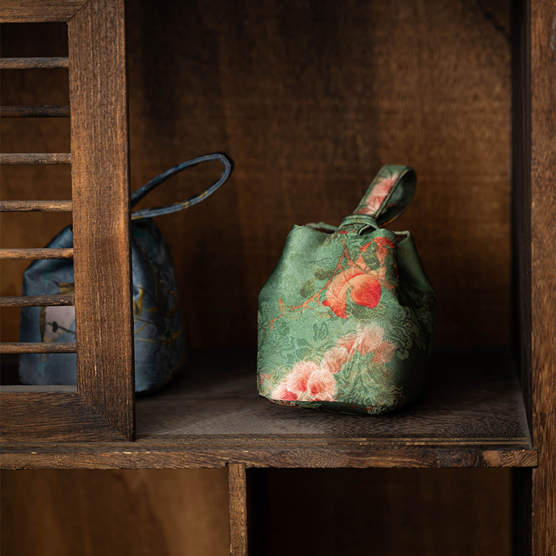 Θήκη αποθήκευσης σετ τσαγιού, φορητή υφασμάτινη θήκη για τσαγιού, πολυχρηστική, νέο κινέζικο στυλ