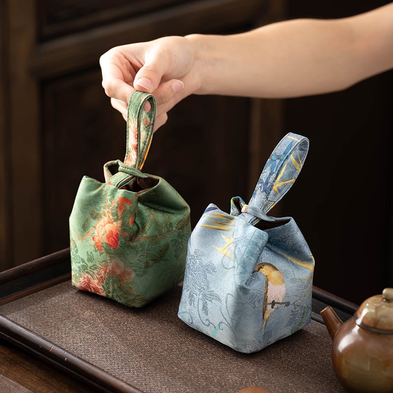Θήκη αποθήκευσης σετ τσαγιού, φορητή υφασμάτινη θήκη για τσαγιού, πολυχρηστική, νέο κινέζικο στυλ