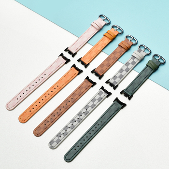 Mi Band 8/9 Каишка от кожа с каре — спортна, против изпотяване, универсална (Бранд: Alles; Стил: Прост; Съвместимост: Mi Band 8/9)