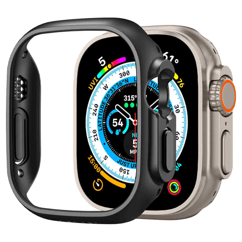 Spigen Apple Watch Ultra apsauginis dėklas, PC korpusas, suderinamas su serijomis 5–9