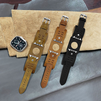 Λουρί Apple Watch από δέρμα Crazy Horse πρώτης στρώσης, 20 mm, αγκράφα με καρφί