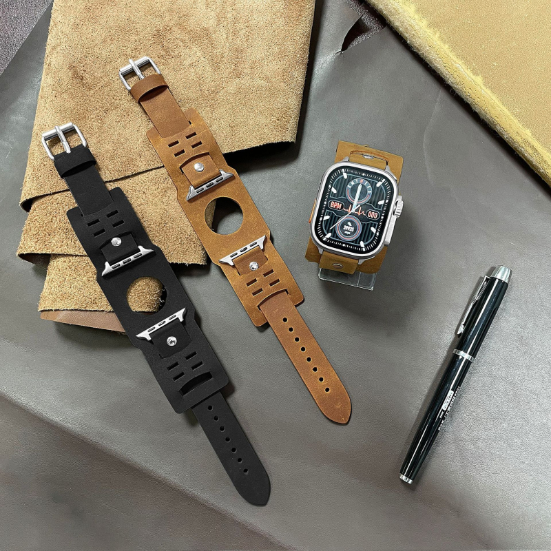 Λουρί Apple Watch από δέρμα Crazy Horse πρώτης στρώσης, 20 mm, αγκράφα με καρφί