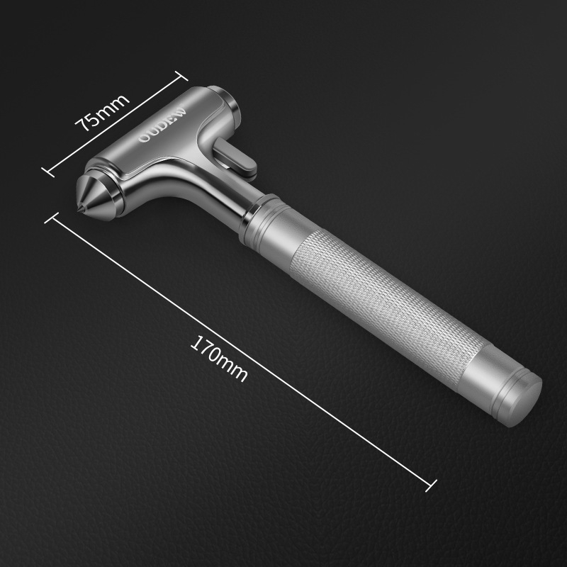Mini sigurnosni čekić za auto od aluminijske legure, potpuno metalni (OUDEW; Brand: OUDEW; Material: aluminijska legura; Podrijetlo: Zhejiang; Prilagodba: Da; Težina: 310 g)