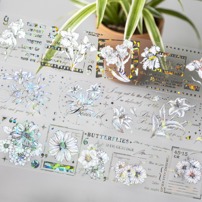 Bandă Ketchup Girl – seria Live Like a Plant, tema Shell Light Flower, material PET, proces de imprimare