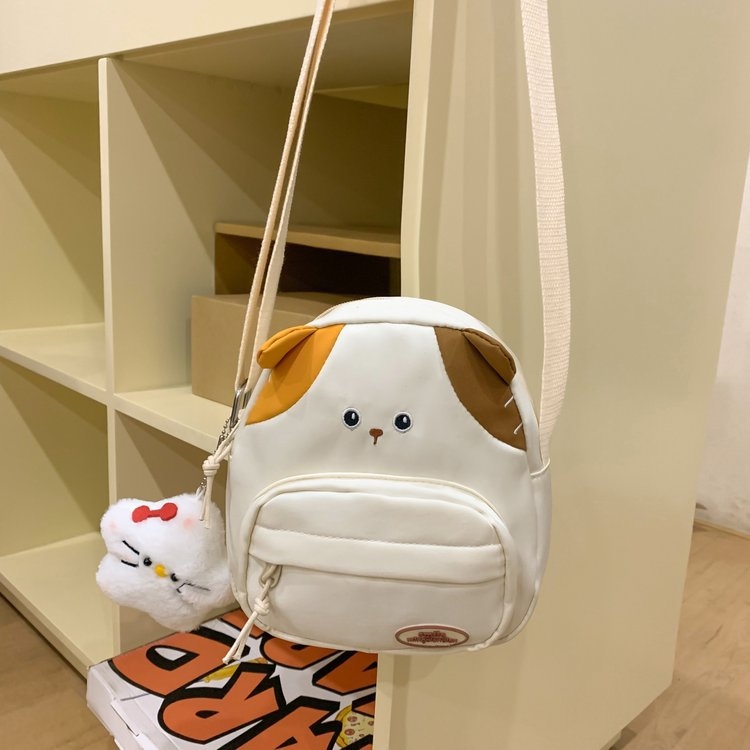 Japanski stil slatka mačkica ranac za djecu, najlon, životinjski uzorak, zakrivljene naramenice, svakodnevna uporaba