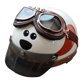 Karikatūras suņa pusķivere, ABS materiāls, 3C sertifikāts, piemērota visām sezonām, elektrisko motociklu lietošanai