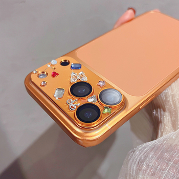 Prsteň ochrany objektívu fotoaparátu pre iPhone 17 s rhinestones, diamantovou vsadkou a hviezdičkovým motívom