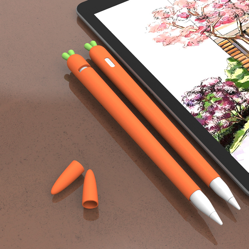 Ochranný kryt Apple Pencil 2. generácie – silikónové mäkké puzdro, roztomilý dizajn, proti opotrebeniu a pádu, kompatibilný s Apple Pencil