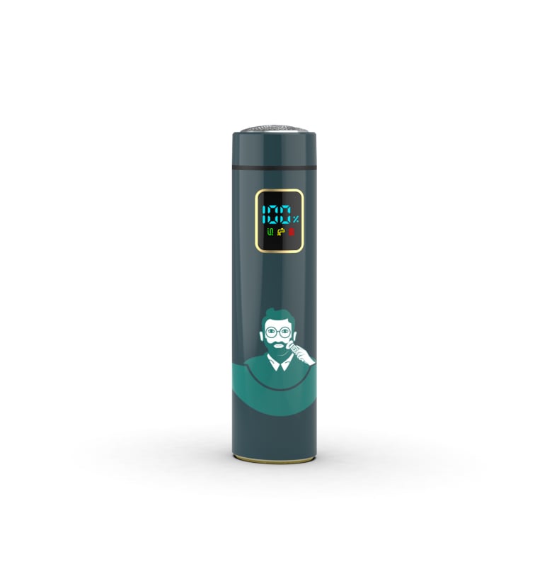 Inteliģenta indukcijas elektriskais skuveklis, 1 rotējoša galva, ūdensdrošs, USB uzlāde, iekšējā baterija 1000–1200 mAh, darbības laiks virs 60 minūtēm