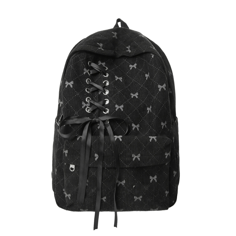 Corduroy ruksak s mašnicom – Unisex, 36–55L, za 15-inčni laptop