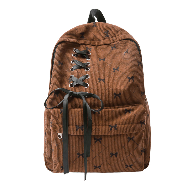 Corduroy ruksak s mašnicom – Unisex, 36–55L, za 15-inčni laptop