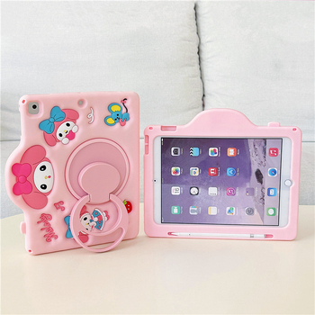 Melody karikatura zaštitna futrola za iPad 10 s rotirajućim stalkom, silikon, otporna na padove