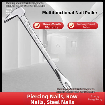 Heksagonalni štap od karbonskog čelika – višenamjenski alat za vađenje noktiju, s čekićem