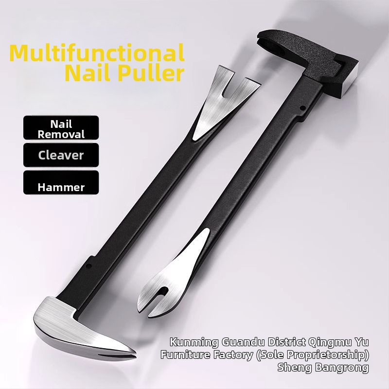 Kuuskantiline süsinikterasest tööriist – mitmeotstarbeline naelu tõmbaja ja haamer