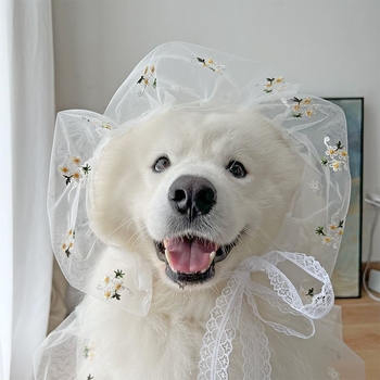 Сватбена рокля за кучета, полиестер, дрехи за домашни любимци, универсална кройка