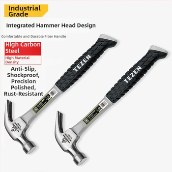 Σφυρί με στρογγυλή κεφαλή για ξυλουργική, κεφαλή από χάλυβα υψηλού άνθρακα, οκταγωνική αντιολισθητική λαβή, αφαίρεση καρφιών και χτύπημα