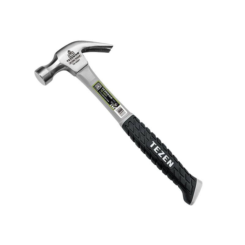 Σφυρί με στρογγυλή κεφαλή για ξυλουργική, κεφαλή από χάλυβα υψηλού άνθρακα, οκταγωνική αντιολισθητική λαβή, αφαίρεση καρφιών και χτύπημα