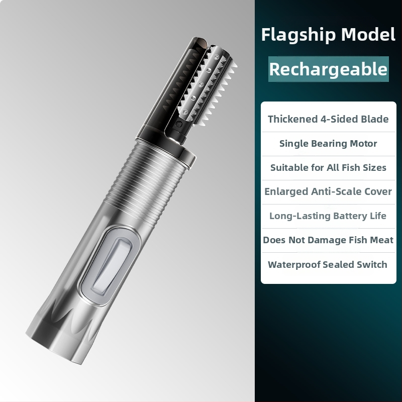 Ηλεκτρικός απολεπτήρας ψαριών — πλήρως αυτοματοποιημένος, επαγγελματικός για εμπορική επεξεργασία ψαριών, από ανοξείδωτο ατσάλι 304