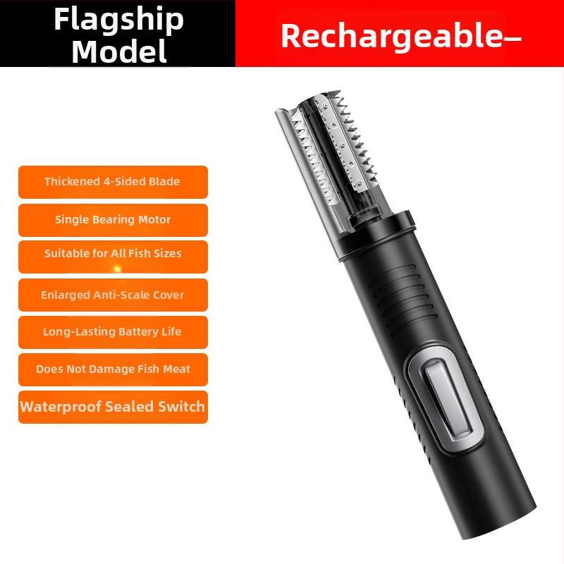 Ηλεκτρικός απολεπτήρας ψαριών — πλήρως αυτοματοποιημένος, επαγγελματικός για εμπορική επεξεργασία ψαριών, από ανοξείδωτο ατσάλι 304